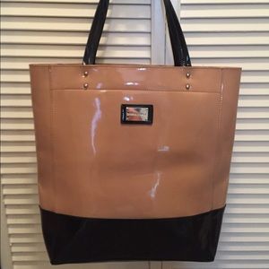 Cynthia Rowley Tan and Black Large Leather Tote
